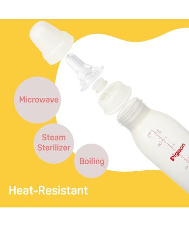 Pigeon Baby Cleft Palate Bottle with 2 Nipples 8.11 Oz - Pediatrician Recommended - Buy Online on GoSupps.com