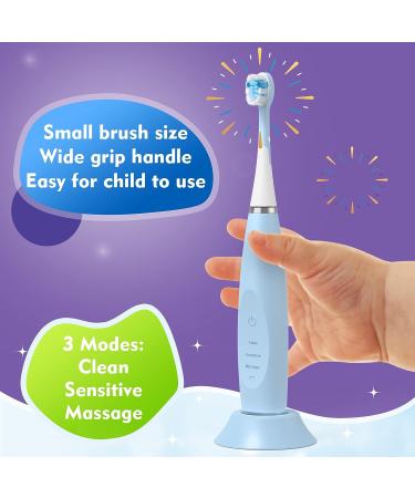 FUMEIKANG Kids Sonic Electric Toothbrush - Rechargeable Smart Timer Power Toothbrush for Boys and Girls - Pink Ages 3-12 - Buy Online on GoSupps.com