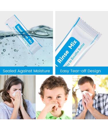 Sachets Sel Nasal 100 Pi ces Sel pour Rin age Nasal 2.7g Sachets de Sels de Rin age des Sinus Nettoyage Nez Adulte Lavage Nez Soulagement des Sinus 100pcs - Buy Online on GoSupps.com