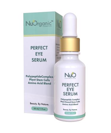 nuorganic Perfect Eye Serum: Fine Lines + Wrinkles + Bags + Dark Circles - Patented PhytoCellular Science + 18X More Effective Anti Aging + Better Skin in 7 Days - Vegan 0.5 Fl Oz (Pack of 1)