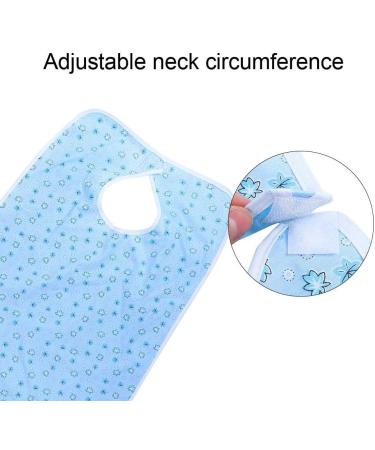 4 Types High Temperature Resistance No Deformation Pratical Dining Aid Bib Bib Apron Catch Food Leaking Soup for Adult the Elderly(27*17*2cm-Flower blue) - Buy Online on GoSupps.com