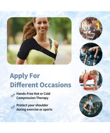 NEWGO Shoulder Ice Pack - Cold Therapy for Rotator Cuff Injuries, Tendonitis, and Recovery After Surgery - Reusable Gel Wrap for Pain Relief - Fits Both Shoulders - 1 Count - Buy Online on GoSupps.com