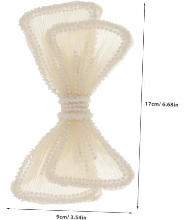 DOITOOL 1pc Bow Hairpin Large Bows Barrettes Handmade Hairpin Rhinestone Barrettes for Women Wedding Hiar Barrettes Hair Accessory Hair Accessories White Beaded Bride Plastic - Buy Online on GoSupps.com