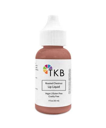 TKB Lip Liquid Color|Liquid Lip Color for TKB Gloss Base  DIY Lip Gloss  Pigmented Lip Gloss and Lipstick Colorant  Moisturizing  Made in USA (1floz (30ml)  Roasted Chestnut) Roasted Chestnut 1 Fl Oz (Pack of 1)