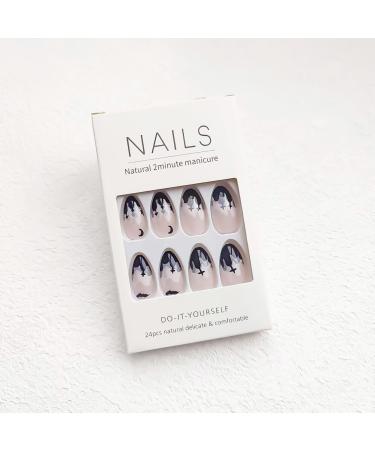 24Pcs Halloween Press On Nails - Pink Almond Acrylic with Ghost Pumpkin & Flame Designs | Full Cover Fake Nails for Men & Women | Halloween Manicure Set - Buy Online on GoSupps.com