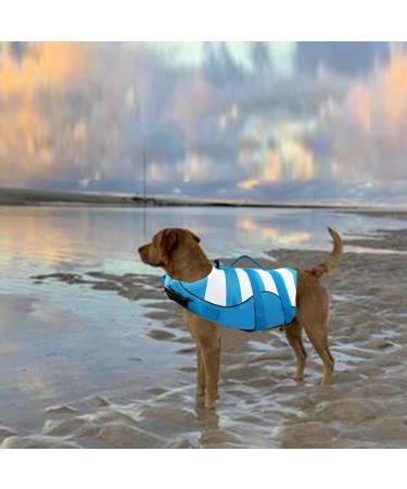 Wallpage Dog Swimming Vest - Adjustable Bathing Suit for Small to Large Dogs - M Size Blue | LifeSaver Pet Vest with Handle - Buy Online on GoSupps.com