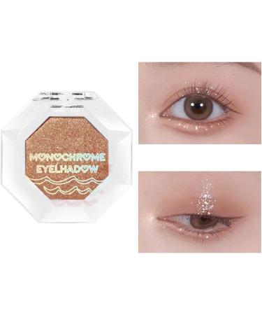 Nude Eyeshadow - Single Eyeshadow | Highly Pigmented Glitter Sparkling Naturing-Looking Champagne Eye Eyeshadow Palette Kagrote 103#champagne Gold Fan - Buy Online on GoSupps.com
