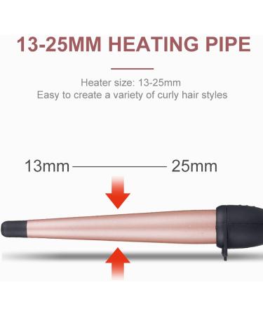 Hair Wand Ceramic Curling Wand Professional Hair Curler Wand Curling Iron Electric LCD Hair Curling Wand Rod Cone for Women(US plug) - Buy Online on GoSupps.com