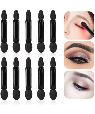 Fpoqbod 10PCS Disposable Double-Ended Eye Shadow Sponge Applicators with Container 2' Length Eyeshadow Brushes Makeup Applicator (Black) - Buy Online on GoSupps.com