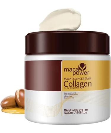 Karseell Collagen Hair Treatment Deep Repair Conditioning Argan Oil Collagen Hair Mask Collagen Hair Mask 500 ml Deep Repair Conditioning Argan Oil Collagen Hair Mask Essence for Dry Yellow - Buy Online on GoSupps.com
