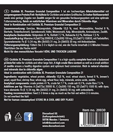 Cichlids XL - Premium Pellets - 500g - Main food for cichlids and other large herbivorous fish species with an emphasis on plant-based nutrition - Buy Online on GoSupps.com