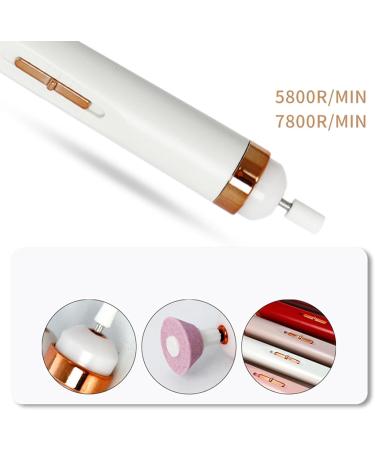Nail File Electric 2 Speeds Modes Cordless Nail File | Professional Electric Manicure Drill Nail Filer for Gel Nail Acrylic Nail Glazing Nail Bairong White - Buy Online on GoSupps.com