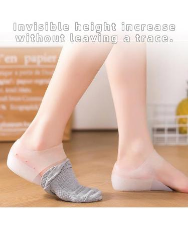Height Increase Gel Heel Cups - Invisible Shoe Inserts & Arch Support Heel Pads for Comfort - Elevate 1.5CM - Buy Online on GoSupps.com