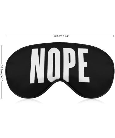 Buy Nope Logo Soft Eye Mask - Adjustable Light Blocking Sleep Mask for Men & Women | Perfect for Travel & Naps - International Shipping Available - Buy Online on GoSupps.com