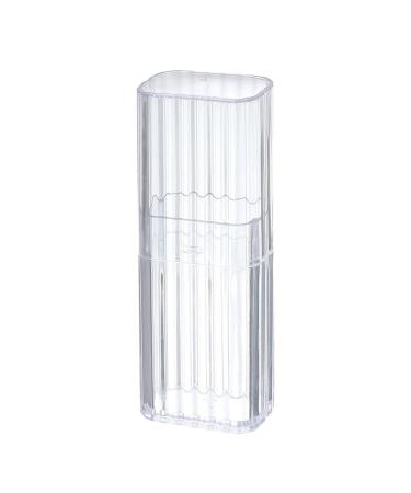 Puzzlegame portable tooth holder |QTIP holder travel case dental-pick dispenser clear acrylic storage box canister tanks with lids for dental floss dental pics hair accessories white