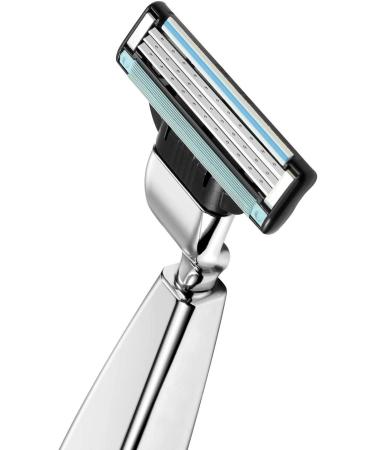 GRUTTI Luxury Safety Razor Shaving Kit for Men | Wet Shave Set with 100% Badger Brush, Shaving Bowl, and Razor Stand | Manual Safety Razor Compatible with Mach 3 | Wood Grain | Perfect Gifts for Men - Buy Online on GoSupps.com