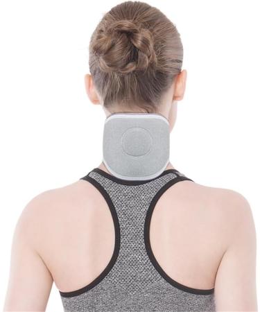 Self-Heating Neck Warmer Bandage | Magnetic Therapy for Neck Pain Relief | Adjustable Winter Collar for Adults | Gray Neck Support for Men & Women - Buy Online on GoSupps.com