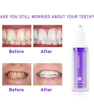 Purple Toothpaste for Whiter Teeth | Violet Whitening Toothpaste (2PC) - Ideal for All | Fight Yellowing & Stains - Buy Online on GoSupps.com