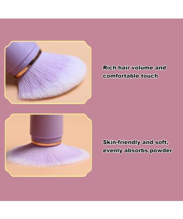 Wpsagek Retractable Foundation Brush - Compact Powder Brush Portable Face Brush with Lid for Foundation Blush Bronzer & Powder Travel Friendly purple - Buy Online on GoSupps.com