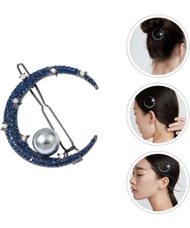 Lurrose Hair Clips Moon Hair Barrette Pearl Rhinestone Hair Pin Metal Hair Clamp Hair Accessories for Women Girls Hairstyle - Buy Online on GoSupps.com