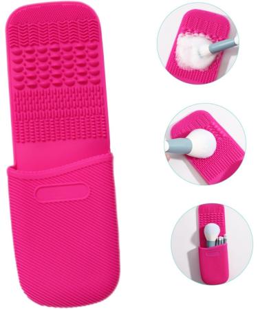 FRCOLOR 3pcs Makeup Brush Cleaner Set - Silicone Scrubber Mat & Brush Holder for Eye Shadow & Makeup Brushes - Perfect Tool for Easy Cleaning & Drying - Buy Online on GoSupps.com