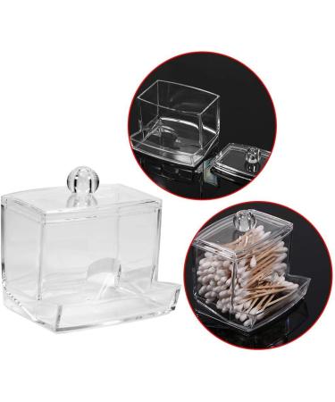 Agatige Cotton Swab Holder & Bathroom Organizer | Stylish Acrylic Container for Home | Bud Ball Dispenser - Buy Online on GoSupps.com