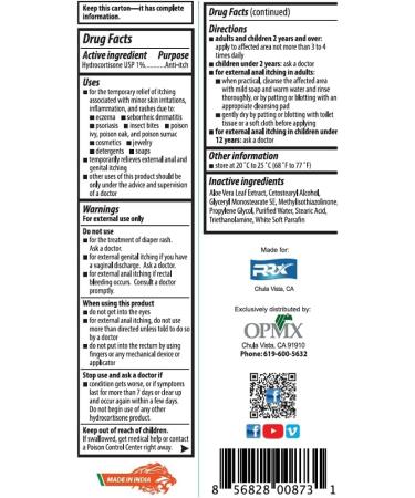 Barmicil Plus Cream 1 oz Tube - Maximum Strength Anti-Itch with Aloe Vera & 1% Hydrocortisone for Skin Allergies - Buy Online on GoSupps.com