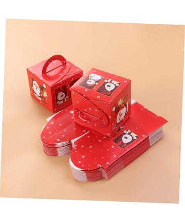 24pcs Box Christmas Party Favor Christmas Cookie Container Christmas Bags Packing Box Candy Box 24pcs Red - Buy Online on GoSupps.com