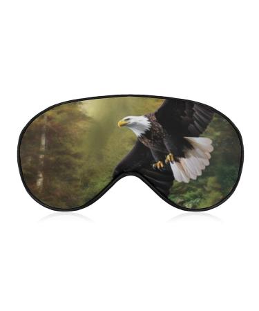 Sleep Eye Masks Woods Eagle Sleep Eye Mask & Blindfold with Elastic Strap/Headband for Women Men Sleep Travel Nap