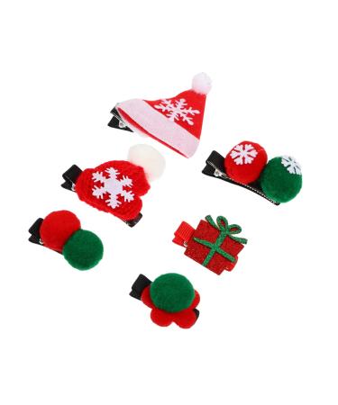 minkissy 2 Sets Christmas Hair Clips Hair Clips for Girls Hair Clips for Girls Candy Hair Clips Christmas Stocking Stuffers Christmas Cosplay Hairpin Christmas Hat Hair Clips Cute