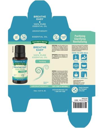 Nature's Truth Breathe Easy Essential Oil 0.51 Fl Oz - Clear (NT5541) - Buy Online on GoSupps.com