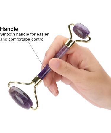 Ververt Touch Jade Roller & Amethyst Face Massager - Anti-Wrinkle Anti-Aging Tool for Face & Eyes - International Shipping Available - Buy Online on GoSupps.com