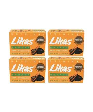 Likas Original Papaya Soap 1 pack - SET OF 4 .4 SET(1 SET)