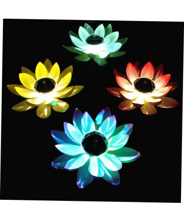 Artificial Outdoor Plants Garden Fountain Water Lily Light Flower Decorations Decoration Lights Outdoor Pool Decoration Light Outdoor Flower Lights Solar Powered LED Night Light (As Shown) - Buy Online on GoSupps.com