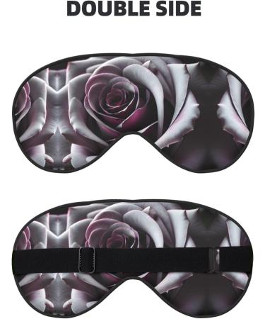Gothic Rose Flower Print Double-Sided Eye Mask - Soft Lightweight Sleep Enhancer | International Shipping Available - Buy Online on GoSupps.com