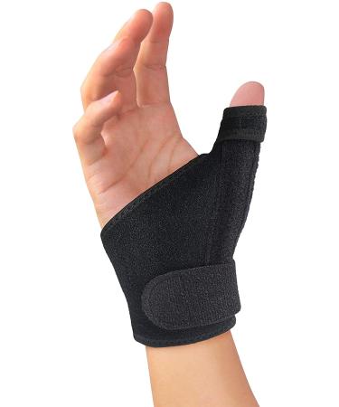 Bracoo TP30 Thumb Bandage | Stable Orthosis for Men & Women | Left & Right Thumb Support - Black (1 Piece) - Buy Online on GoSupps.com