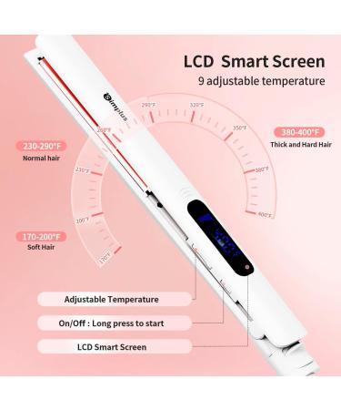 SIMPLUS Professional 2-in-1 Hair Straightener & Ceramic Flat Iron - 1 Inch LCD Tool for Shinier Smoother Hair | International Shipping Available - Buy Online on GoSupps.com