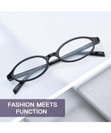 Retro Oval Fashion Glasses for Women - Y2K Style Fake Clear Blue Light Blocking Glasses IF13140-03 | International Shipping Available - Buy Online on GoSupps.com