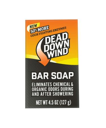 Dead Down Wind Bar Soap | 4.5 Oz Bar | Odor Eliminator, Hunting Accessories | Scent Blocker Body Soap for Hunting | All Natural Hunting Soap Body Wash with Odor Fighting Enzymes (1200N)