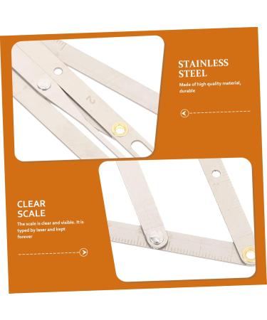 Angoily Eyebrow Tools 2 Pcs Second Generation Scale Kits Molds Microblading Eyebrow Rulers Makeup Set Stainless Steel 25x5x0.6cmx2pcs Silverx2pcs - Buy Online on GoSupps.com