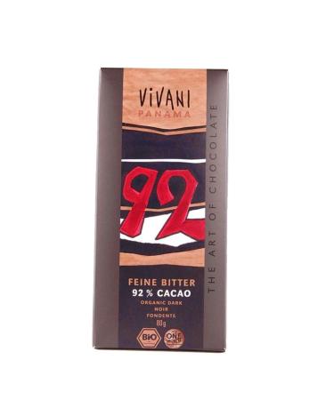Vivani Organic Chocolate | 92% Dark Choc Panama Estate | 2 x 80g