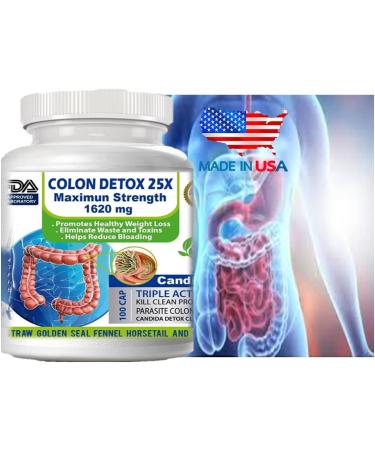 Natural Colon Cleanser & Detox for Weight Loss | 200 Capsules Probiotic - Prebiotic Blend | Herbal Mega Cleanse and Flora Protector - Buy Online on GoSupps.com