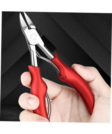 Mikinona 1pc Nail Clippers Nail Kit Nail Tool Skin Pliers Nail Grooming Plier Manicure Nipper Pedicure Kit Bevel Trimmer Groove Clamp Stainless Steel Red Modify Dead Skin Scissors - Buy Online on GoSupps.com