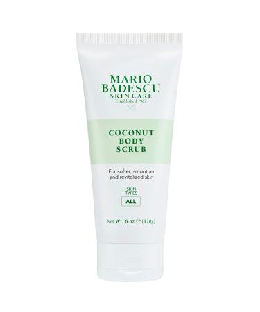 Mario Badescu Coconut Body Scrub for All Skin Types | Body Scrub that Softens and Smoothes |Formulated with Niacinamide & Salicylic Acid| 6 OZ