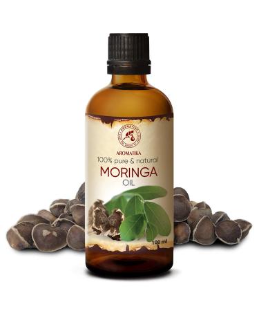 Moringa Oil 100ml - Cold-Pressed Moringa Oleifera Seed Oil for Anti-Aging Skin & Hair Care | Premium Carrier Oil - Buy Online on GoSupps.com
