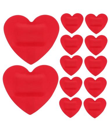 Beaupretty 12pcs Shaped Tape Supplies Spot Buds Breathable Care Portable Patches for Cute Red Waterproof Red Medium