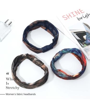 Zoestar Boho Frontal Ligaments - Stylish Batik Yoga Headscarf & Turban Headband Set for Women & Girls | 3-Piece Vintage Hair Accessories - Buy Online on GoSupps.com
