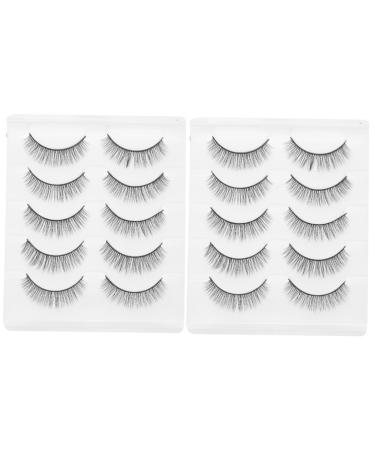 FOMIYES 2 Sets Eyelash Sets Lashes Eye Attraction Versatile for Home Party Fashion Show 5 Pairs*2