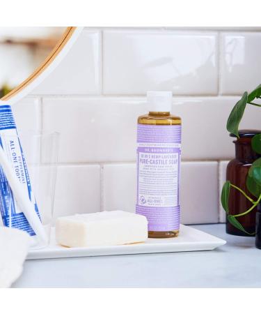Dr. Bronner's Lavender Pure-Castile Liquid Soap 16oz - Organic Oils - 18-in-1 uses for Face, Body, Hair, Laundry, Pets & Dishes - Vegan & Non-GMO - Buy Online on GoSupps.com