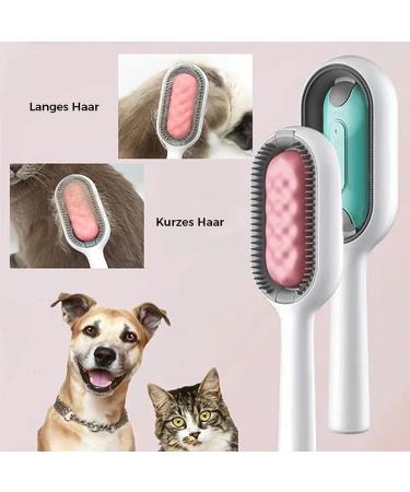 SXIIO 2-in-1 Animal Hair Removal Comb with Water Tank | Multifunctional Cat & Dog Brush for Undercoat Care Massage & Fur Cleaning - Ideal for Short & Long Haired Pets - Buy Online on GoSupps.com
